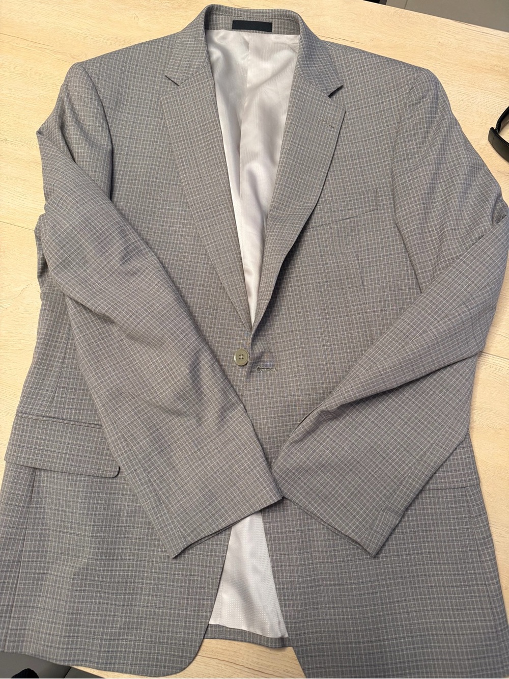 Men's Gray Windowpane Sport Coat Blazer